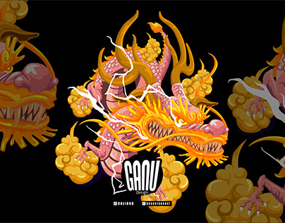 dragon vector illustration one piece momonosuke