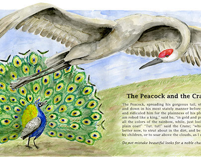 Aesop: The Peacock and the Crane