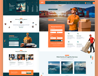 Project thumbnail - Logistic Landing Page Website
