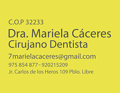 Publicidad Dentista Mariela
