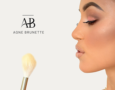 Agne Brunette Make-Up Artist Logo Design