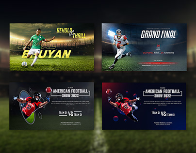 Unique Sports Web Banner on Football