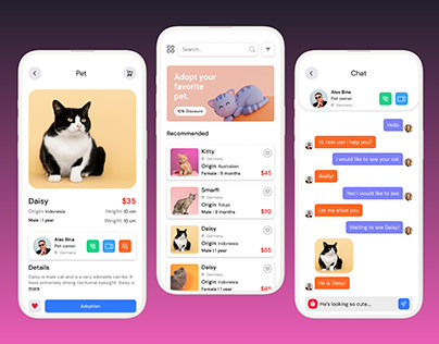 Project thumbnail - Pet Adoption UI Design