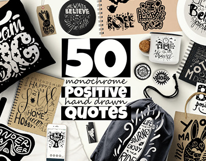 50 Positive Hand Drawn Quotes