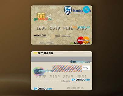 Zimbabwe Stanbic Bank mastercard template