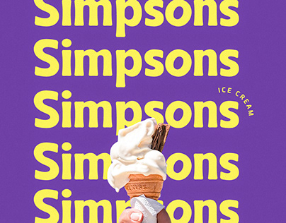 Brand identity for ice cream brand " SIMPSONS"