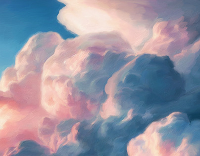 Clouds Digital Oil Painting