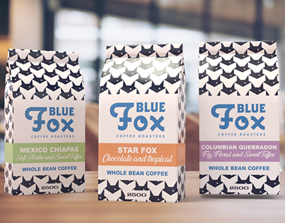Blue Fox Coffee Roasters, Package Design
