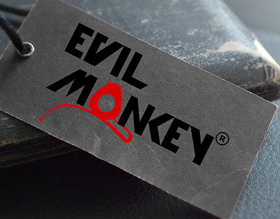 Branding for the fictional guitar amp brand evil monkey