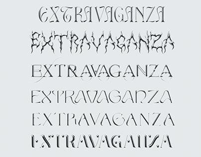 Extravaganza Font Work