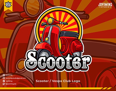 Scooter / Vespa Club Motorcycle Badge Logo