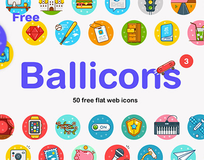 Ballicons 3: Free Flat Web Icons
