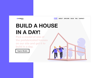 Landing Page for a Construction Company | Brutalism