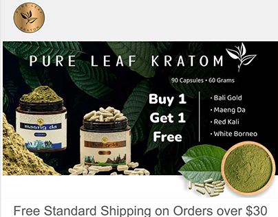 Pure Leaf Kratom Klaviyo email design | Product Promote
