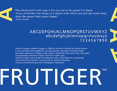 Frutiger Font Poster (2023)