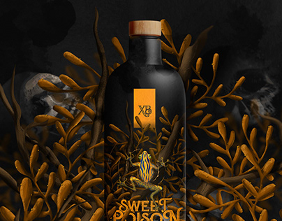 Sweet Poison - Tequila bottle label design