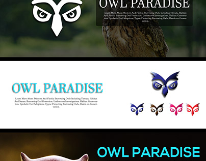 minimal owls logo for brand identity