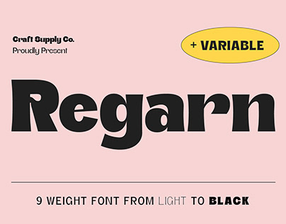 Regarn - Variable Display Typeface