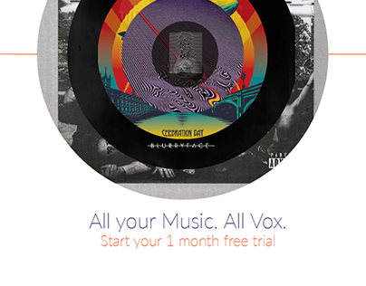 Vox Music Streaming UI design