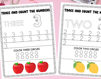Trace And Color The Numbers Worksheet For Kids