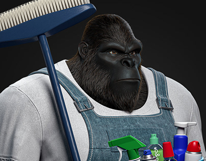 3D NFT Gorilla Character