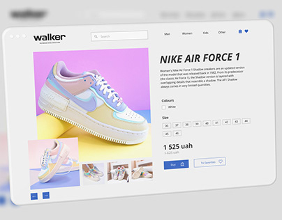E-commerce website selling Nike sneakers