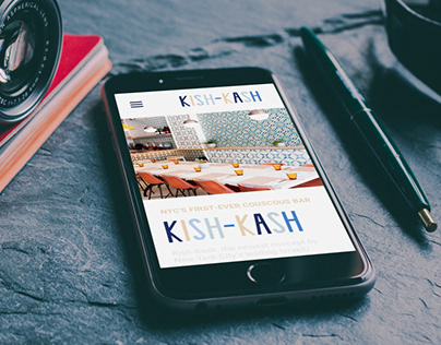 Kish-Kash Mobile + Desktop Nav Homepage Redesign