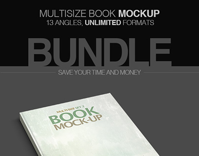 Multisize Book Mockup - Bundle