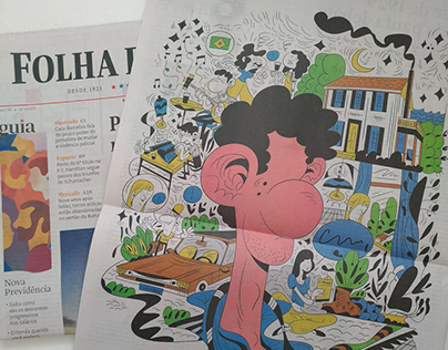 Ilustração Editorial - Folha de São Paulo 2019