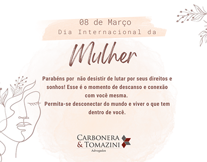 Dia Internacional da Mulher - Carbonera & Tomazini 2023