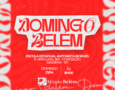Flyer para Domingo Belém