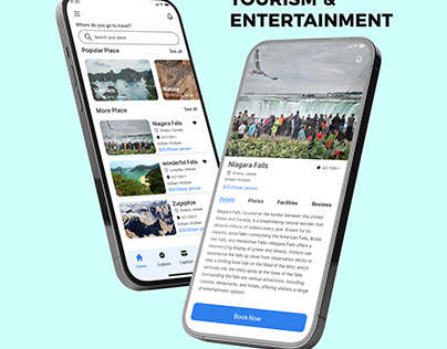 tourism & entertainment UI design templates