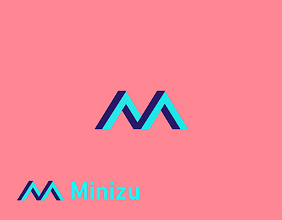 M 3D Monogram logo vector