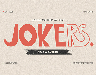 JOKERS | Font & Abstract Shapes
