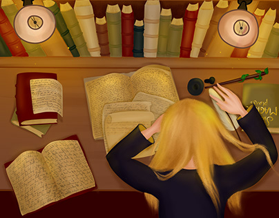 Hogwarts library