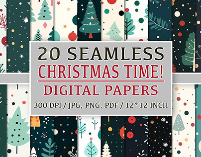 20 Seamless Christmas Time Patterns