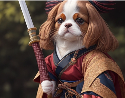 "Whisker Warriors: The Cute Cavalier in Hanfu Combat