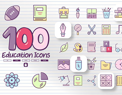 100 Education Icons