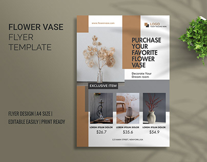 Flower Vase Flyer Design