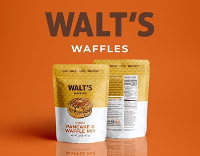 Walt's Waffles Packaging Design