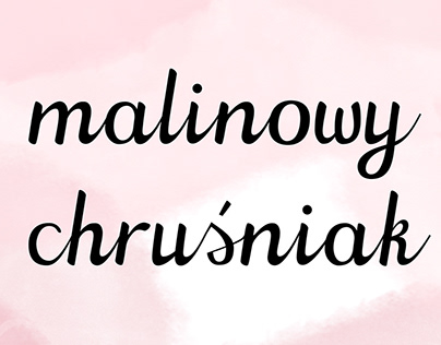 Malinowy Chruśniak - font