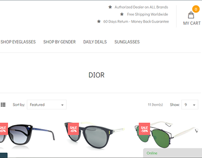 Designer Sunglasses/Eyeglasses/Christian Dior