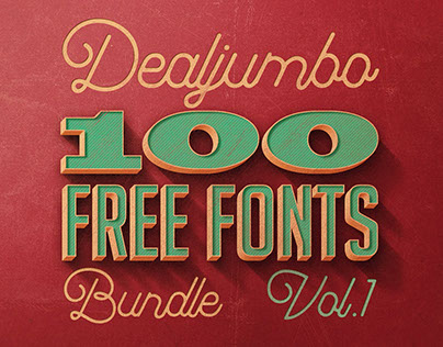 Dealjumbo 100 Free Fonts Giga Bundle v.1