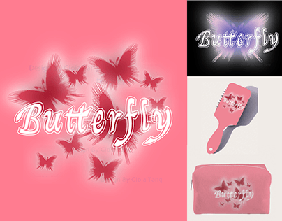 Butterfly pattern drinking