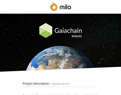 Gaiachain Website - by Milo