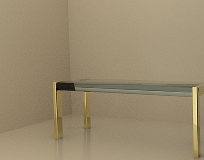 Glass Table with gold legs