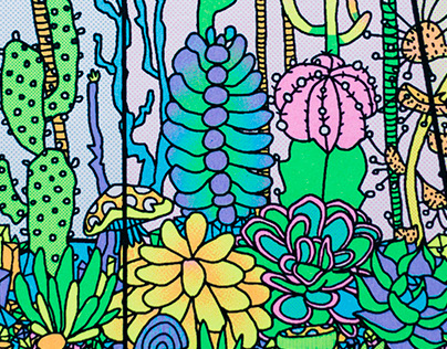 Cactus Terrarium Print