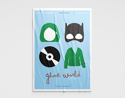 ghost world - poster minimalista e iconográfico