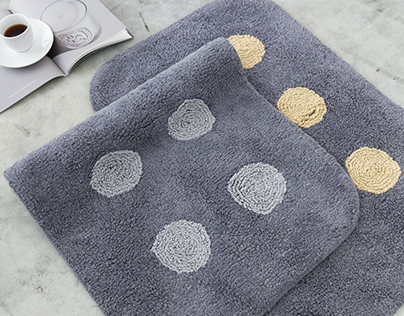 [ Product detail page ] Round Button Cotton Mat