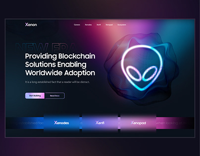 Xenon Crypto Blockchain Website Landing Page